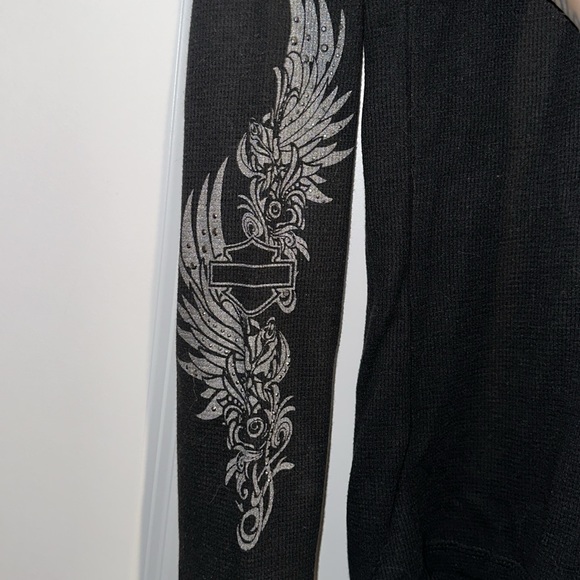 Harley Davidson sweater with sequin hood - Picture 2 of 5